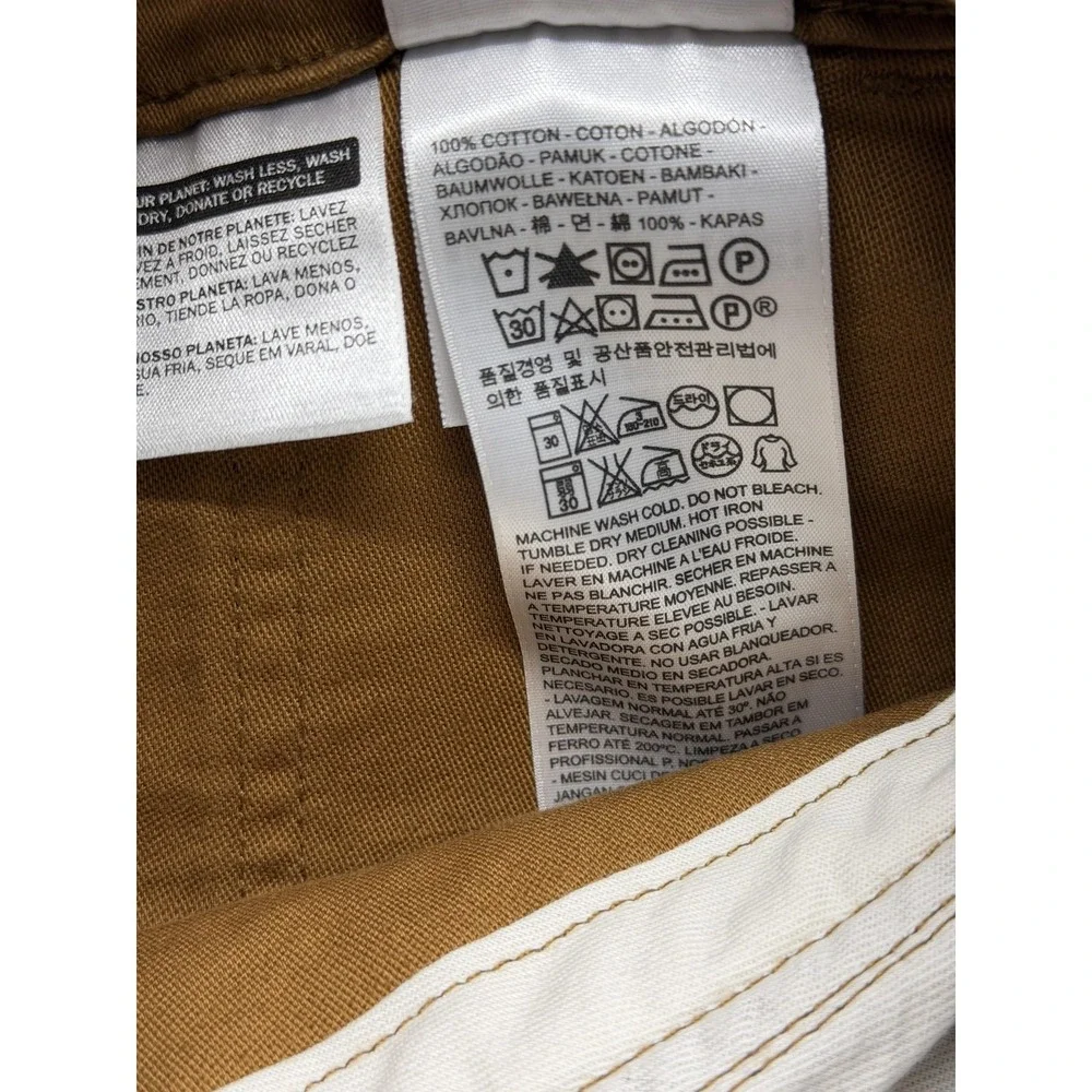 Levi's 502‎ Battalion Pants Mens Measured 33x31 Brown Chino Regular Fit Canvas